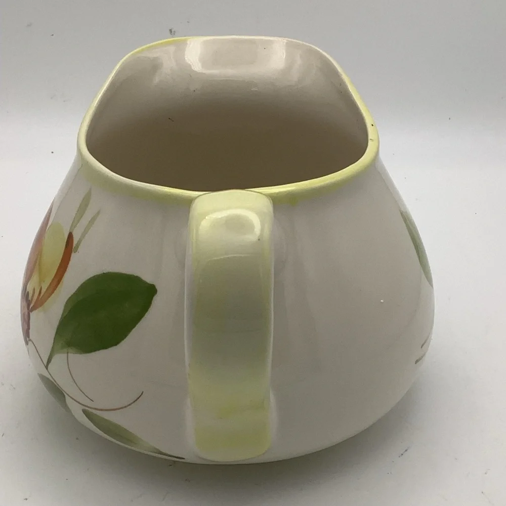 Hand Painted Portuguese Floral Ceramic Pitcher